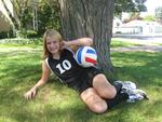 my oldest before her first volleyball game