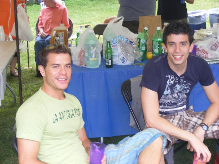 son & friend from Spain (son is in blue)