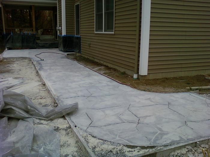 This is stamped concrete from our back porch around our house
