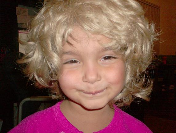 My little Anna (she has a wig on) 
4 years old