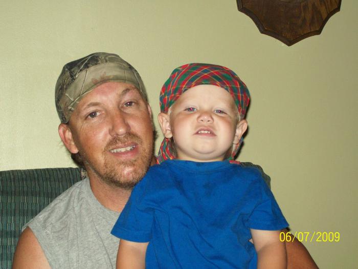 Hubby (Brian) and nephew Brayden.  He was trying to look like his uncle Brian. Too Cute! 