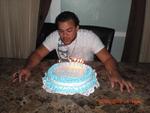 My BF Randy blowing his b-day candles.