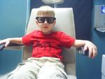 Jeremiah at the eye doctor