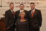 Brother Dustin, Mike, Brother Larry, and their mom