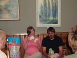 at the baby shower