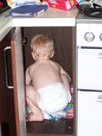 Playing in the cabinet...