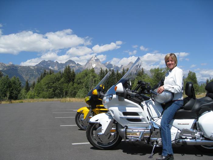 Pat on her wing at Grand Teton National Park