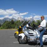 Pat on her wing at Grand Teton National Park