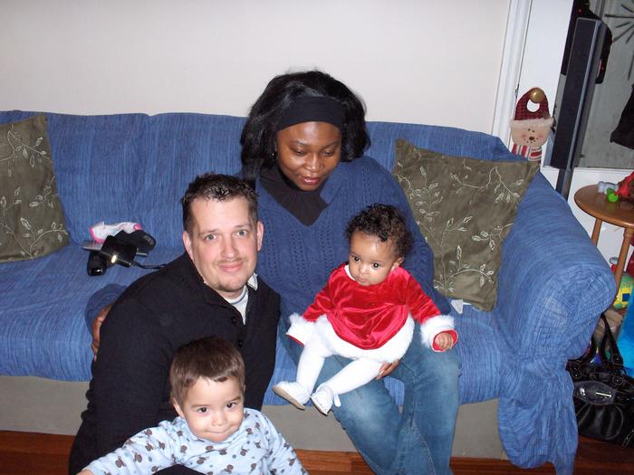 Son, DIL, grandson Lucas and granddaughter, Addison; Christmas 2009