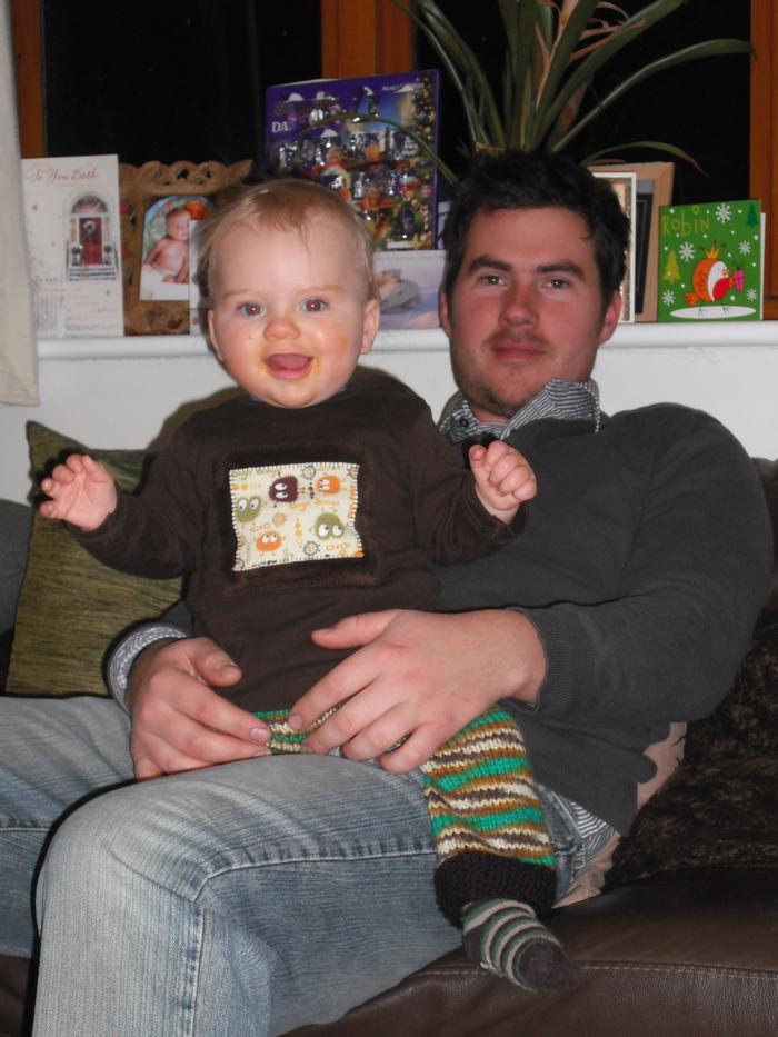 alister and daddy at xmas!