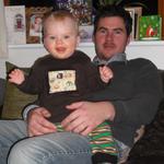 alister and daddy at xmas!