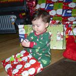 opening his gifts