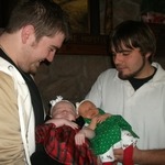 The 2 new grandbaby's with their Daddy's on Christmas! :) 