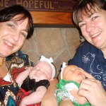 The grandbaby's with their Grandma's! (Sean's mom with Addy) :)