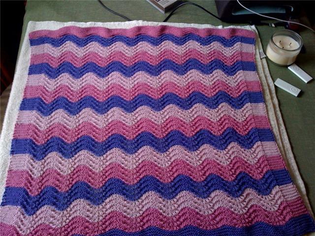 The Afghan I knit for my girlfriend's baby girl, due early March