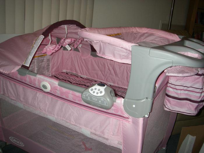 play pen with bassinet and changer attached!