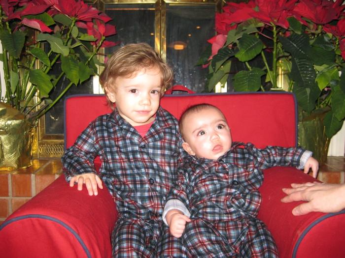 My boys Feb 2010.. It is pajama day at school