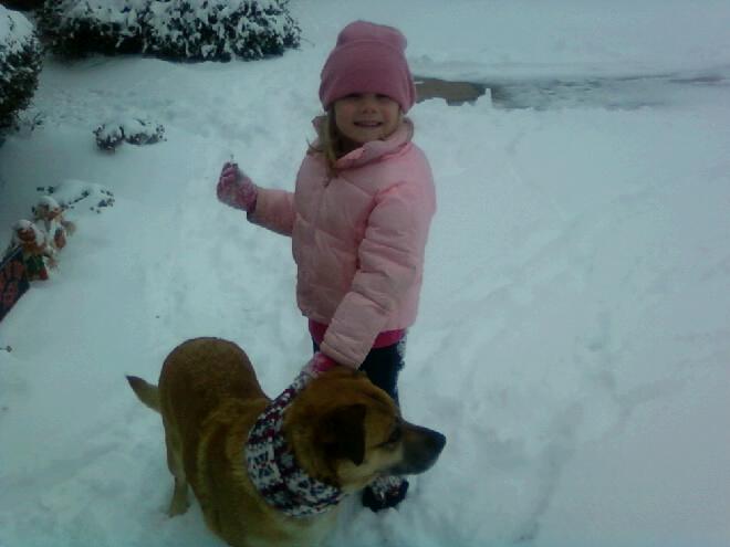 My 6 yr old and our dog a few weeks ago
