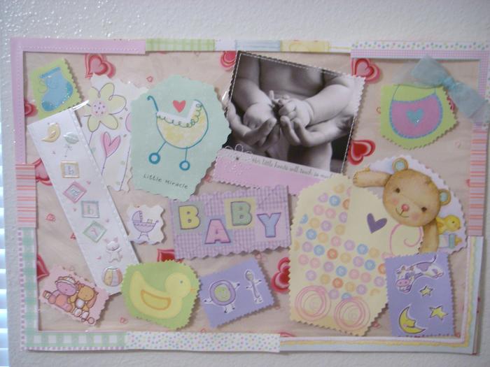 collage of baby cards