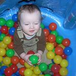 In the ball pit my Grampa got for me