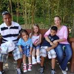 My hubby & I w/our 2 sons,& niece at the Nashville Zoo