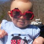 Rockin her ladybug shades!