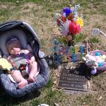 We took Kayln her Easter decorations! :)