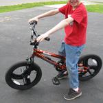 Tristan got a bike for his birthday!