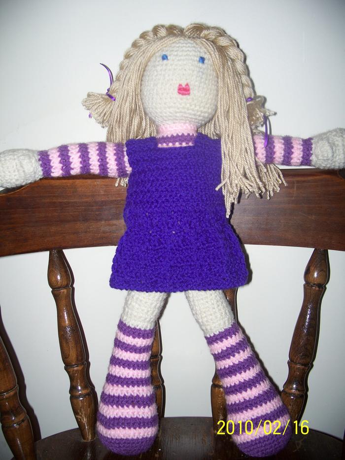 Oliva's Doll with Dress I made on the fly