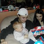 This is my husband my step son and I at Christmas