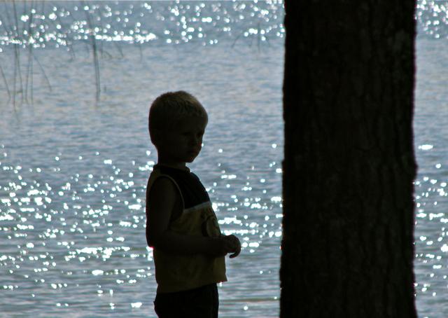 "Boy and the Tree."
(experimenting with shadows)