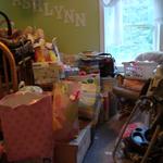 Nursery after the baby shower...So much to organize