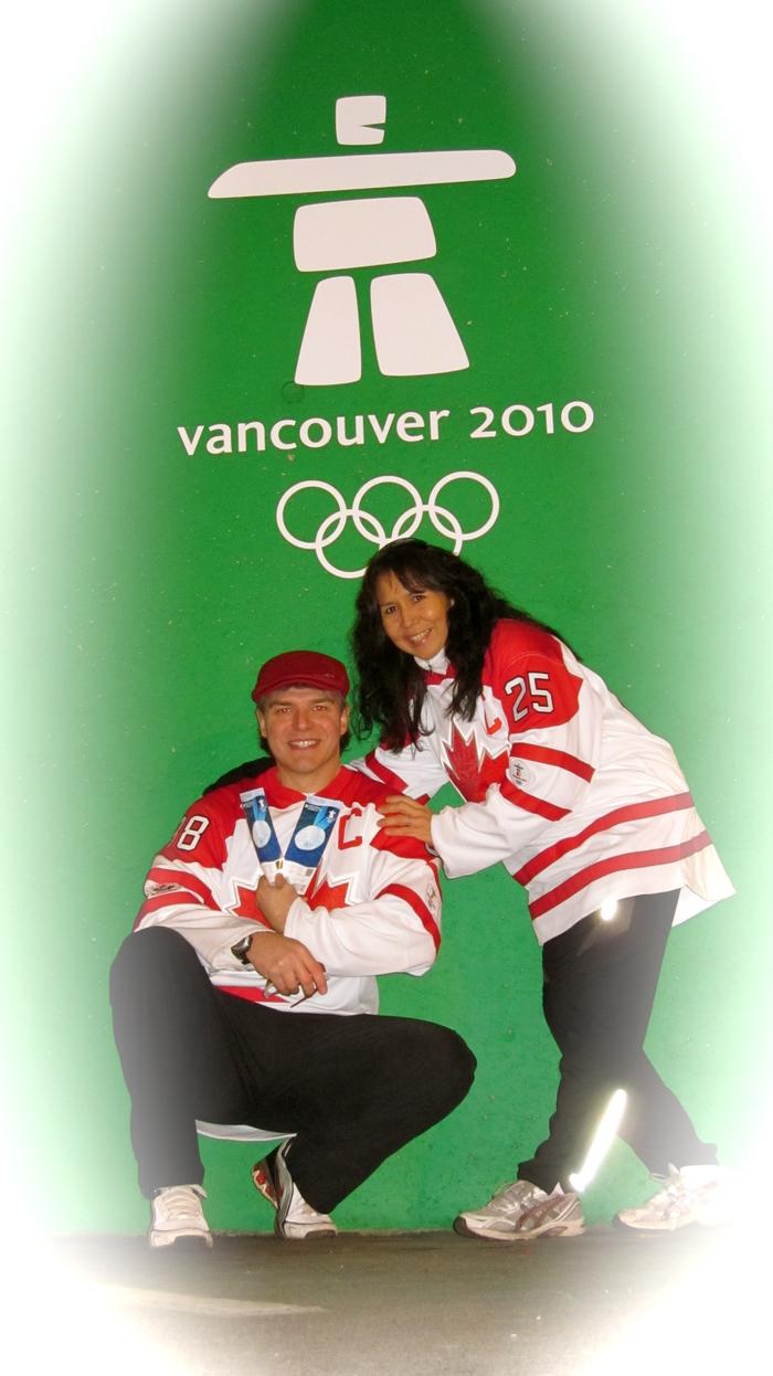 My Honey and I taking in the 2010 Olympic Victory Ceremonies