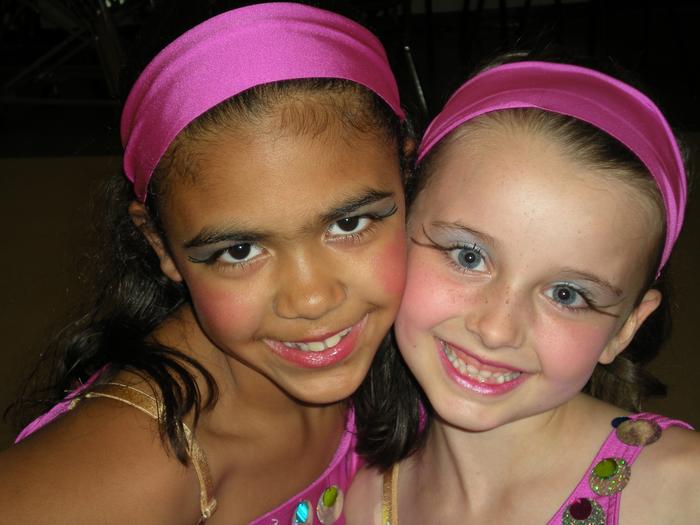 Paigy (right) and her friend Ramsey at the recital