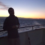 on the ship at sea