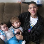 Jay with his brother and baby cousin Natalia