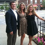 Brother, me, sister at a wedding. 29wks