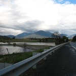 Looking East toward Healesville, the flooded plain 6 Sept 2010