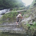 my husband climbing... stoney brook st park