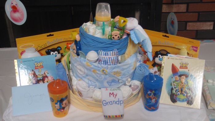 diaper cake made by my sisters

