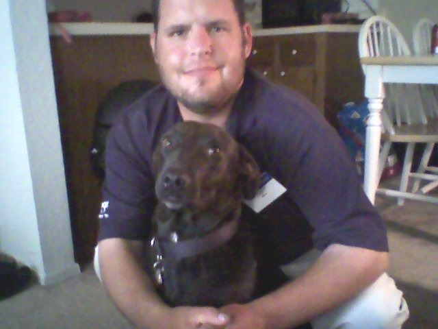 my husband and our dog