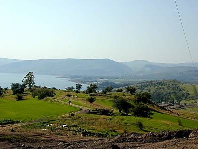 View of the Sea of Galilee from the Mount of the Beatitudes