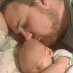 Daddy and Kylie sleeping
