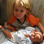 Dalton (25 months) and baby Kaine (3 days old)