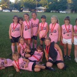 Brianna's team after they won the tournement   she is the catcher : )