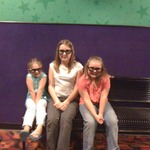 the girls at their first 3D movie