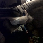 Fell asleep like this on the recliner, lol. 