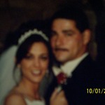 blurry picture of me and my hubby on our special day 
this was one month before my eyes popped out 