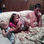 my son and his twin boys and lil girl (my beautiful grandbabies)