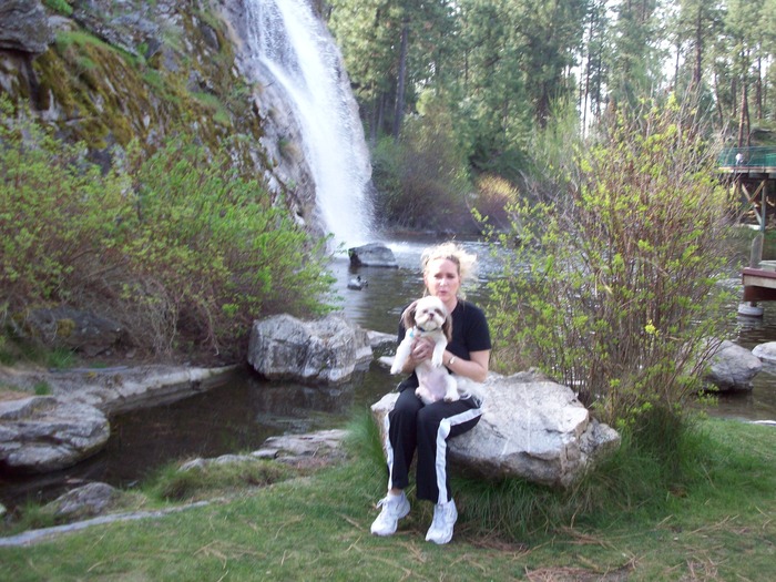 Me and my Dog at the waterfall 2010
